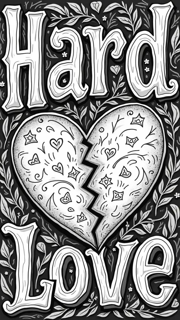 hard love coloring pages